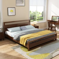 Cama de matrimonio nórdica de madera ligera, cama doble de 1,8x2 m, minimalista, moderna, para el hogar, dormitorio principal, madera de goma importada
