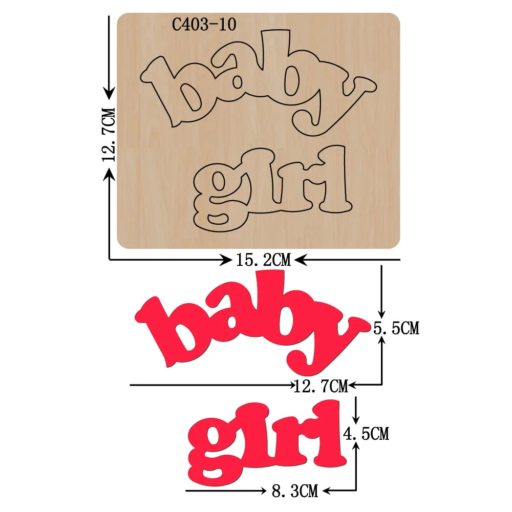 New Boy girl Wooden die Scrapbooking C403-10 Cutting Dies | Дом и сад