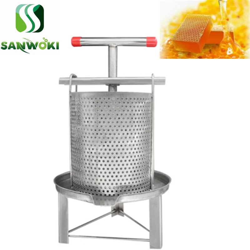 

BeesWax Presser Machine Stainless Steel Wax Injection Press Manual Mesh Honey Wax Press Machine Beekeeping Tool honey squeezer
