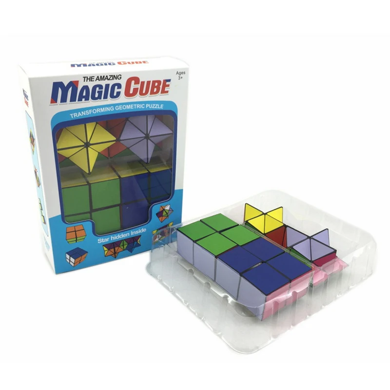 3D combination Colorful Magic Cube 2in1 Infinite Folding Speed Puzzle Educational Toys Gift | Игрушки и хобби