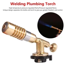 Регулируемая температура латунная газовая паяльная лампа-турбо алюминиевая пайка пропан сварная сантехника