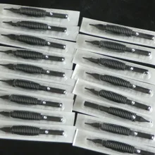 Прямые поставки от производителя, розница, 40 шт, 8рт, 9рт, 11рт, смешанные, 16 мм, черные резиновые одноразовые трубки для тату, ручки для тату, поставка