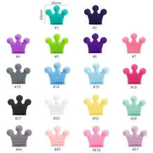 Perles de dentition en Silicone pour bébé, 10 pièces, produits de couronne, jouets pour bricolage, fabrication de bijoux, sans BPA, Mordedor en Silicone 