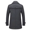 New Men Wool Blends Coats Autumn Winter Solid Color Cold Resistant Men Woolen Overcoat Double Collar Casual Trench Coat Male ► Photo 2/6