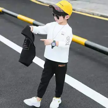 

Boy Girl 3 piece set Top + Trousers + Vest Spring New Middle School Children Suit Boy Sports Fashionable Clothes Autumn Vest