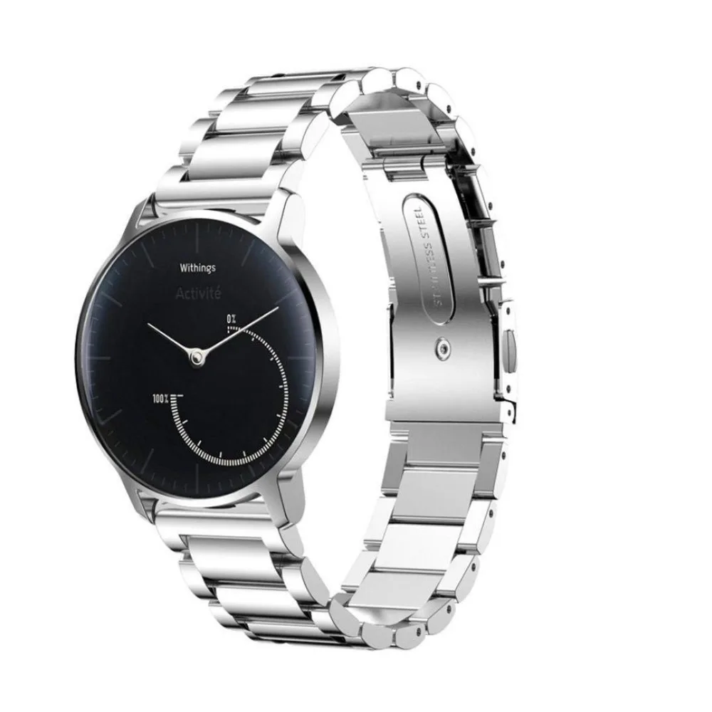 Watch Replacement Bands for Withings Steel HR Tracker Stainless Steel Metal Bracelet Strap for