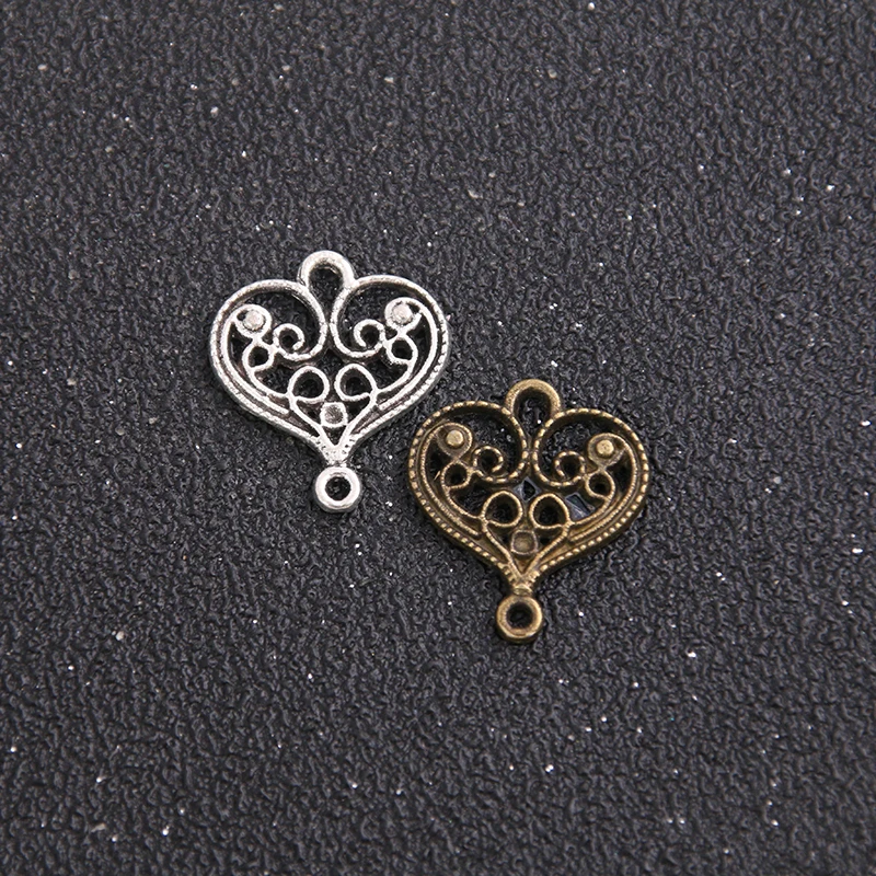 Zinc Alloy Pendant Necklace Zinc Alloy Herat Connector Zinc Alloy