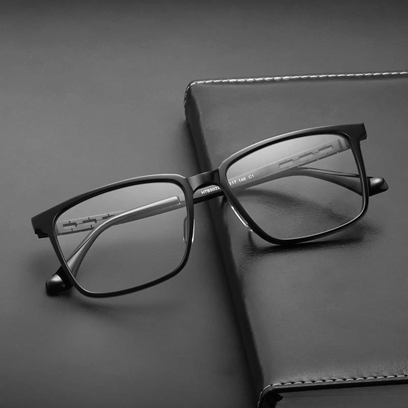 

Men Business Pure Titanium Glasses Frame Sheet Glasses Frame Myopia Glasses Square Frame Retro Simple Optical Glasses HTB5022
