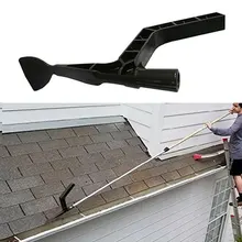 Садовая ферма, чистящая ложка, светящиеся в крыше, совок, Черный ABS, инструмент для уличного желоба, удобная крыша, листья, легкая установка, аксессуары для дома