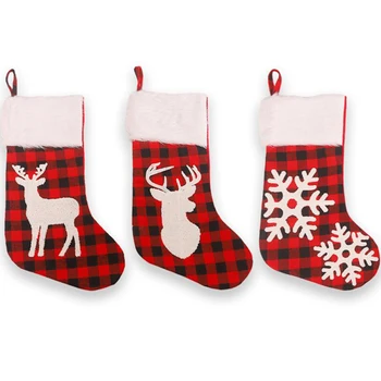 

3 Pcs/ Set New Year Gifts Bag Christmas Stocking Christmas Decorations for Home Navidad Socks Natal Tree Decorations