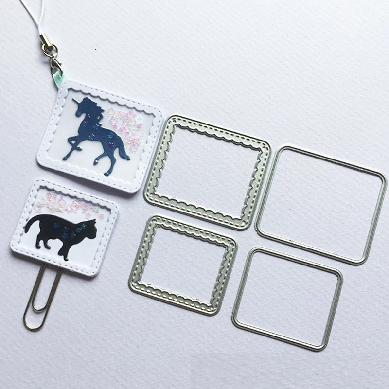 Stitch Rectangle frame cutting Dies 1