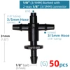 Garden 1/8" Drip Irrigation Sprinkler 4 Way Water Pipe Connector 4/7mm To 3/5mm Hose Bend Arrow Emitter Dripper Watering Fitting 6