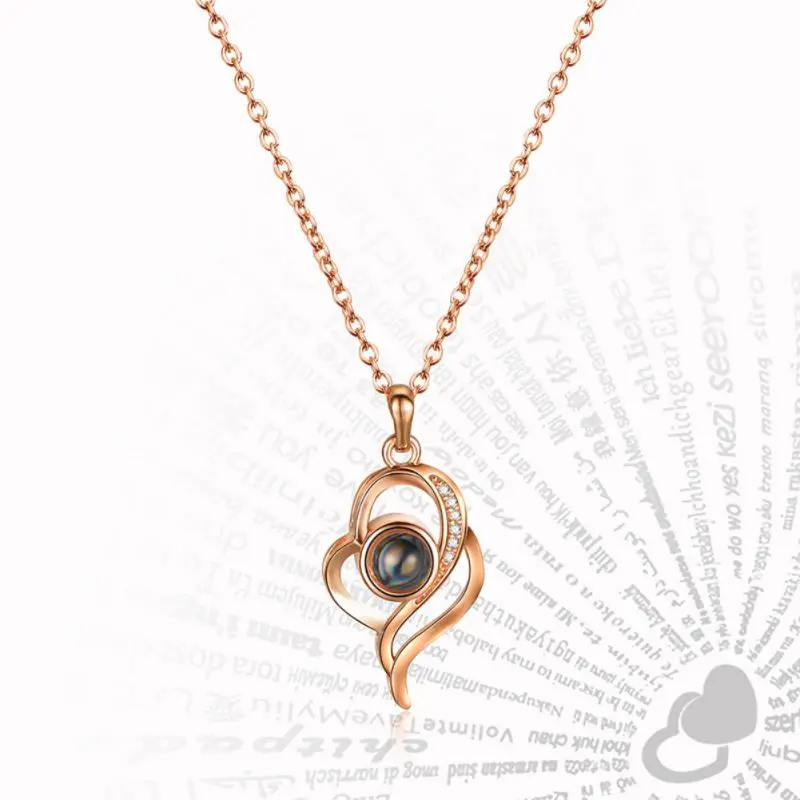 Проекция 100 языков я ЛЮБЛЮ ТЕБЯ ожерелье для женщин Любовь память свадьба кулон