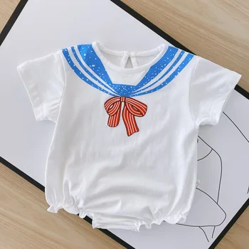 

Baby Bodysuits Summer 2020 Infant Wear Bow Short Sleeve