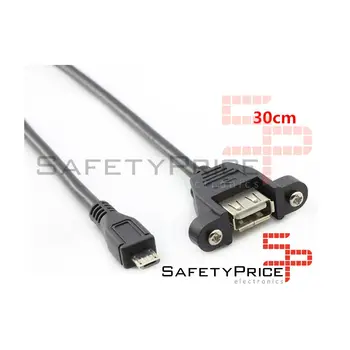 

Micro usb to usb extension Cable 30cm male female panel mount extender SP