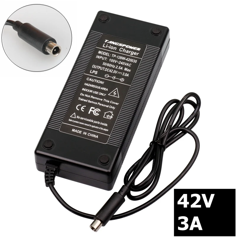 Carregador para Xiaomi Acessórios da Bicicleta Carregador de Bateria Scooter Mijia M365 Pro Ninebot Es1 Es2 Es4 Elétrico 126 Watts 42 v 3a