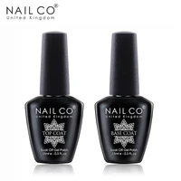 NAIL CO Gel Nail Polish 15ml Base Foundation and No Wipe Top Coat Transparent Primer Soak off Lacquer Rose Gold Varnish 1