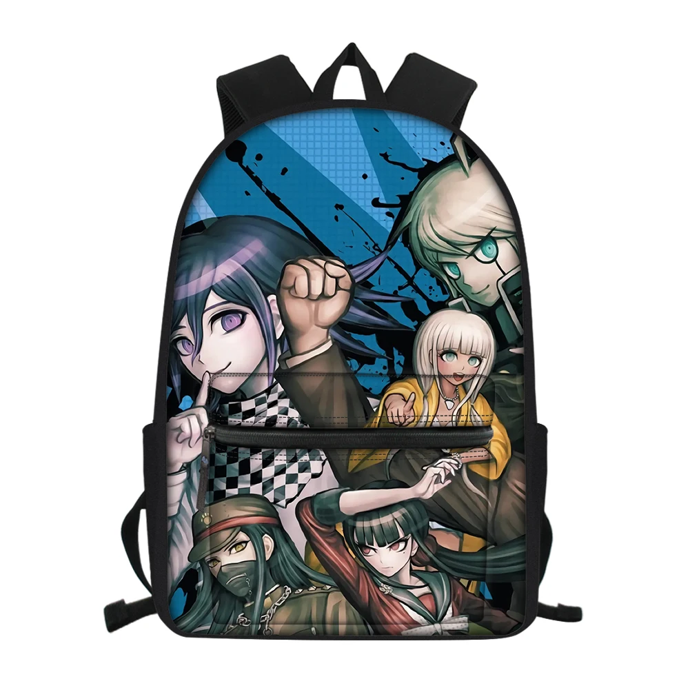 CDGX2474Z58 Школьная сумка с аниме Danganronpa для мальчиков-подростков, дорожный рюкзак для ноутбука, Мужская холщовая сумка-портфель Monokuma, рюкзак - Цвет: CDGX2474Z58