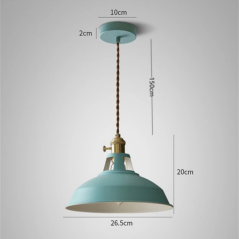Nordic Industrial LED Pendant Lamp Retro E27 Colorful Lustre Chandelier Kitchen Restaurant Loft Home Decor Hanging Light Fixture