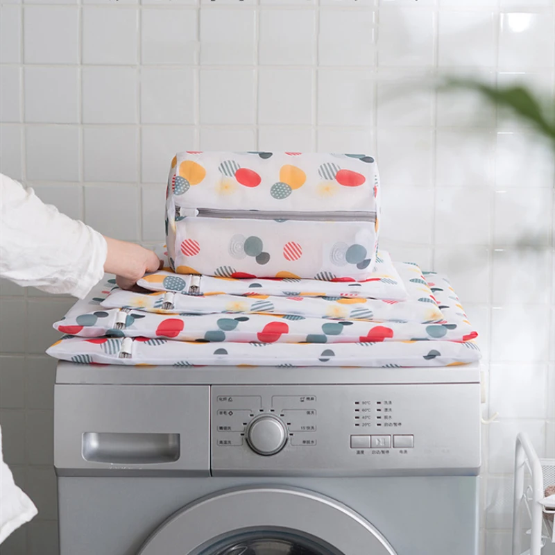 6 Size Laundry Bag Washing Net Bag Travel Storage Bag Socks Bra Underwear Laundry Care Zipper Home Use For Washing Machine