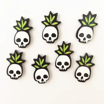 

Kawaii Colorful Skull Flat Back Acrylic Sheet Miniature Pattern Applique DIY Christmas Scrapbook Craft OF851