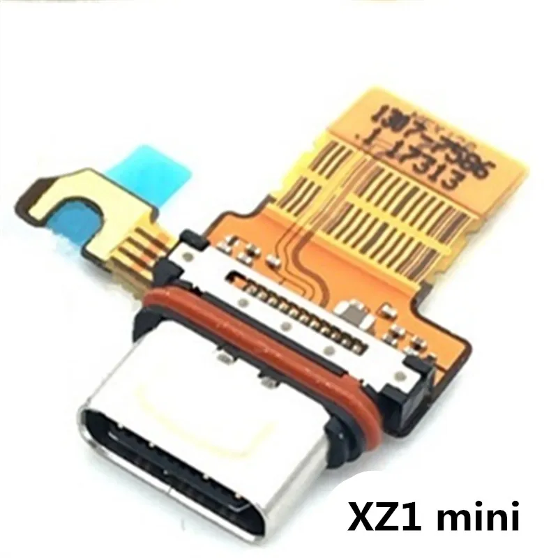Usb зарядка Нижняя плата для Sony Xperia XZ/XZS/XZ Premium XZ1/XZ1 Compact mini charger док-станция Соединительный Модуль гибкий кабель - Цвет: XZ1 MINI