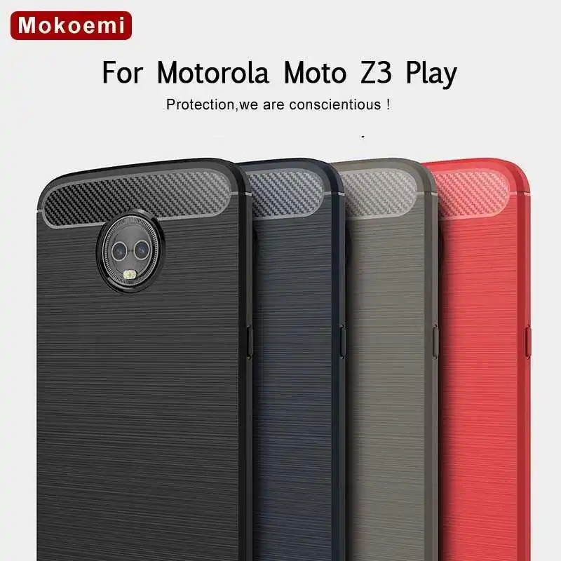 

Mokoemi Fashion Shock Proof Soft Silicone 5.7"For Motorola Moto Z3 Play Case For Motorola Moto Z3 Play Cell Phone Case Cover