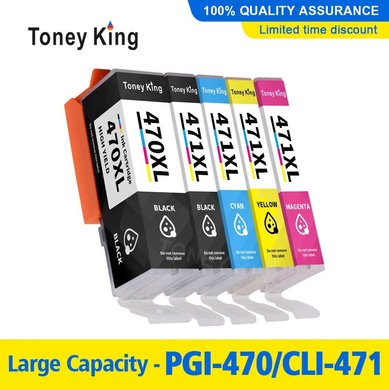 Toney King для Canon PGI-470 CLI-471 чернильный картридж PGI 470 CLI 471 PIXMA MG6840 MG5740 MG 6840 5740 TS5040 TS6040 |