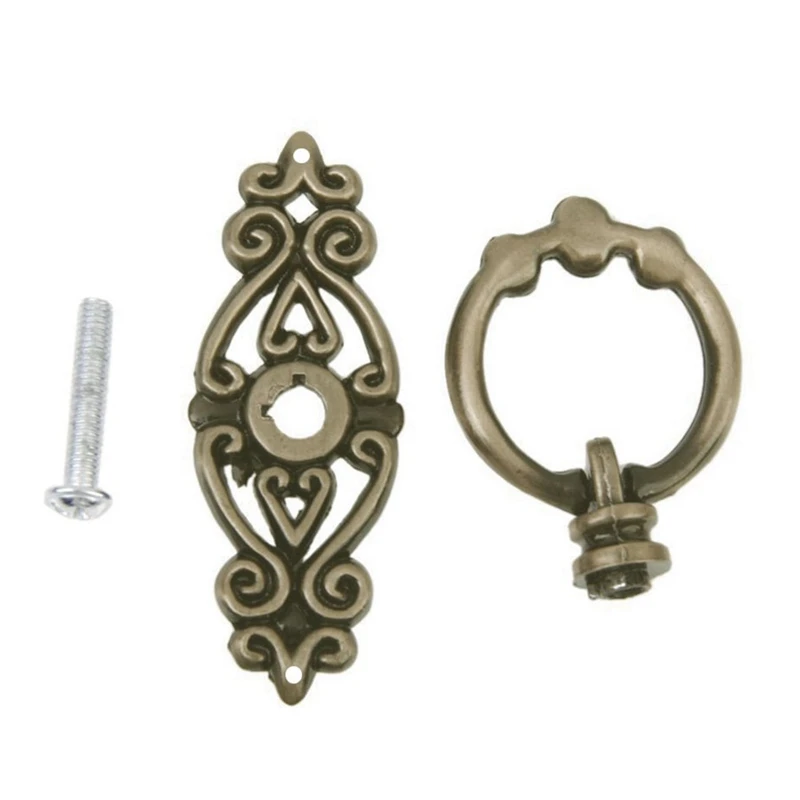FUNN-10Pcs винтажный кухонный шкаф буфет комод дверное кольцо для ящика ручки(античная латунь