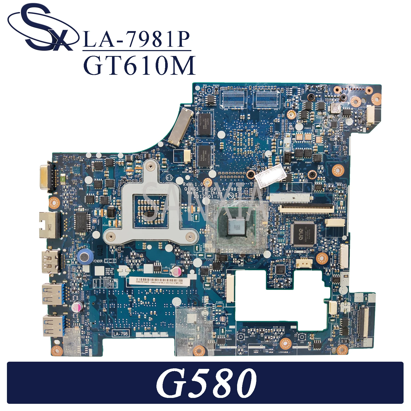 US $59.80 KEFU LA7981P Laptop motherboard for Lenovo G580 original mainboard GT610M