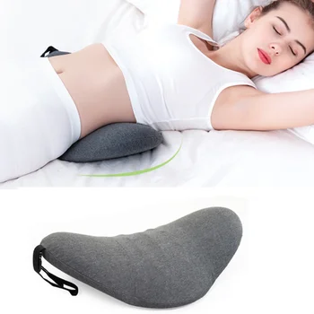 Memory Foam Lumbar Pillow Rollable Pregnant Waist Pad Washable Lumbar Support Backrest Mat Bed Cushion Detachable Back Pillow 1