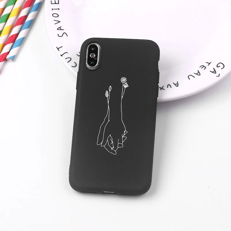 B Для яблок IPhone7Plus 8Plus силиконовый простой прочный мягкий чехол для задней крышки не для IPone iPhone Smax Apple Phone защитные чехлы - Цвет: B