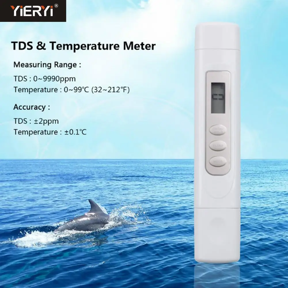 Yieryi TDS ph-метр PH/TDS/EC/TEMP метр цифровой монитор качества воды тестер серии для бассейнов, питьевой воды, аквариумов - Цвет: Equation TDS