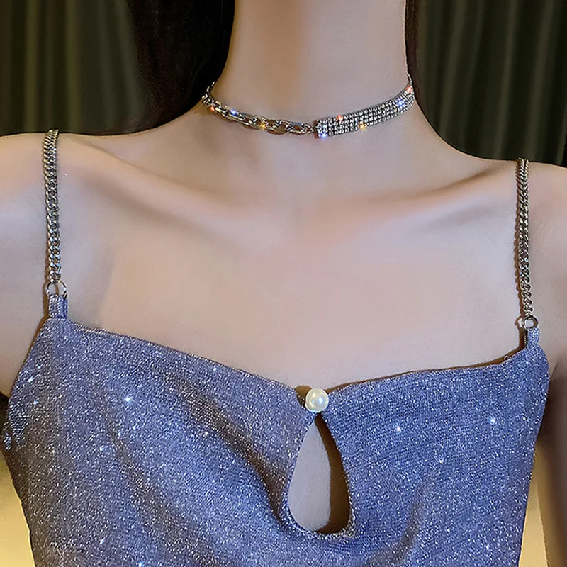 Zircon Hip Hop AAA Heart Tennis Necklace for Women Men Jewelry Bling Trendy Delicate Chain Necklace New Charms Gifts Accessories