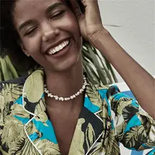 Ingemark, темперамент, белый натуральный камень, цепочка, ожерелье, милые полные камни, кисточка, колье, ожерелье для женщин, модное ювелирное изделие