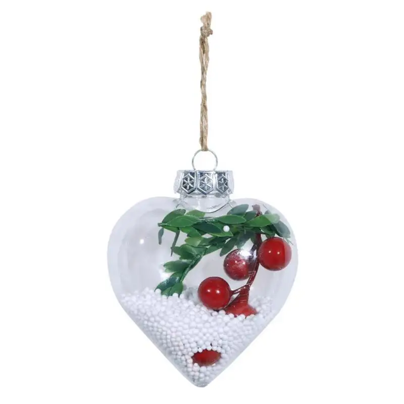 Прозрачная подвесная Рождественская елка, шар, прозрачный пластиковый Рождественский шар, украшения, подвески, рождественские украшения для дома, подарок - Цвет: 02