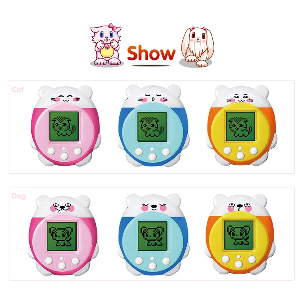 Cute Video Game E-pet Toy Game machine Sounding Color Screen Display Portable Virtual Cyber Pet Game Console for kids