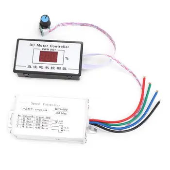 

DC9-60V PWM Motor Speed Controller Regulator Driver Variable Speed Regulator 10A