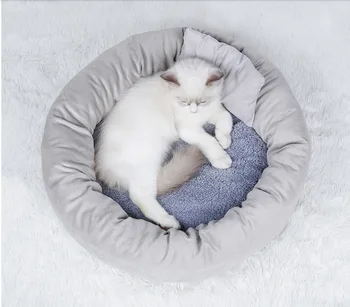 

Plush donut Pet Dog Bed Winter Warming Soft Cushion bed for Cat Puppy Washable small Large Dog Beds Kennel Puppy Mat