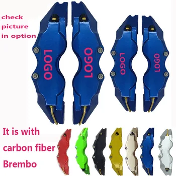 

KUNBABY ABS Plastic Brake Caliper Cover With Carbon Filber B rembo Logo Car Styling Decoration For Front And Rear