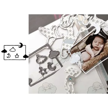 

Frame with Moon 2020 new metal cutting diescut die mold Scrapbooking card making paper craft knife mould punch diecut