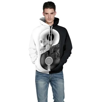 

Nice Pop Halloween Women Men Couples 3D Print Long Sleeve Hoodie Sweatshirt Pullover Tops Fashion Discount Fashion