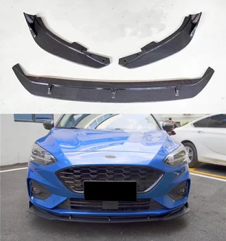 

Car accessories For Ford NEW Focus 2019 Black Carbon Fiber Look Car Front Bumper Lip Splitter Body Kit Spoiler Diffuser Spoiler