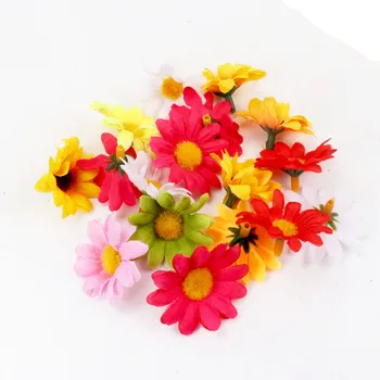 10pcs 4cm artificial silk chrysanthemum flower small daisy flowers home wedding decoration DIY wreaths clip art fake flowers