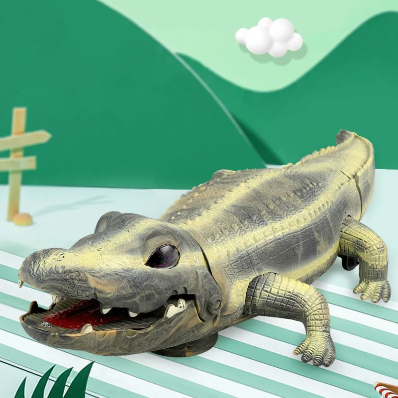 

Children's Toy Large Crocodile Electronic Toys Jungle Simulation Model For Move Crawl Sound Light For Boy Animal Action Toy
