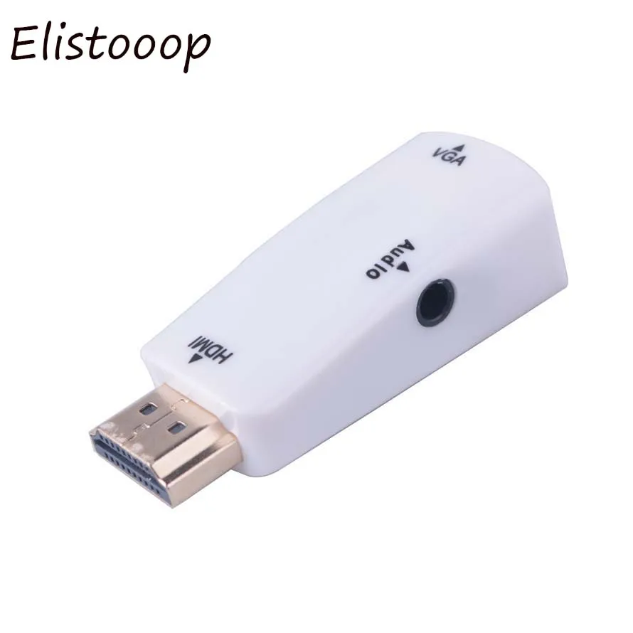  Hdmi a Vga Adattatore Cavi Audio Converter Maschio a Femmina Hd 1080P per Il Computer Portatile Del