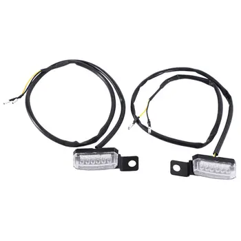 

DHBH-2PCS Universal Mini LED Motorcycle Brake Clutch Lever Lamp Turn Signal Light for Cafe Racer Choppers