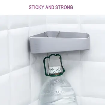 

Triangular Shower Caddy Shelf Bathroom Corner Bath Rack Storage Holder Organizer