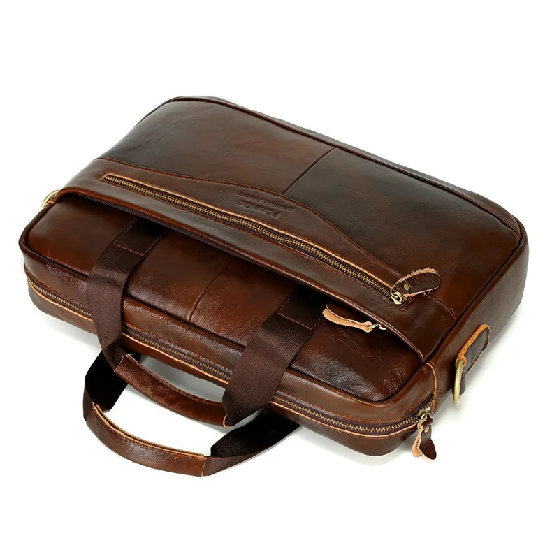Мужские высококачественные роскошные деловые сумки-мессенджеры для ноутбука, портфель из коровьей кожи, мужские сумки из натуральной кожи, сумки через плечо