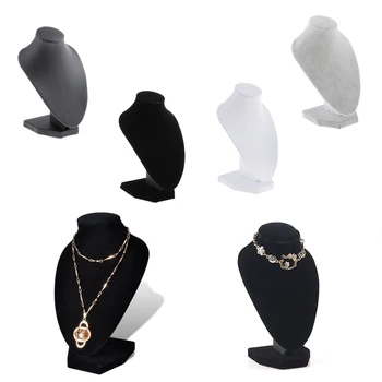 

Necklace Easel Jewelry Bust Display Organizer Velvet Jewelry Organizer Showing Holder for Pendant Bracelet Necklace 15x10cm